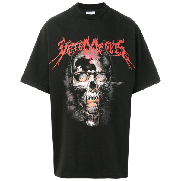 ヴェトモンスーパーコピー VETEMENTS Heavy Metal オーバーサイズ Tシャツ デザインプリント