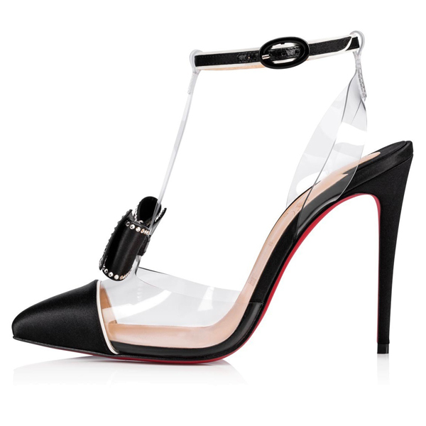 19SS未入荷☆ルブタンコピー Christian Louboutin☆ビジューリボン Naked Bow サンダル 黒