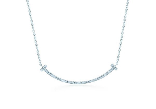 ティファニー コピー【Tiffany & Co】T Smile Pendant 18k ダイヤ mini Tスマイル