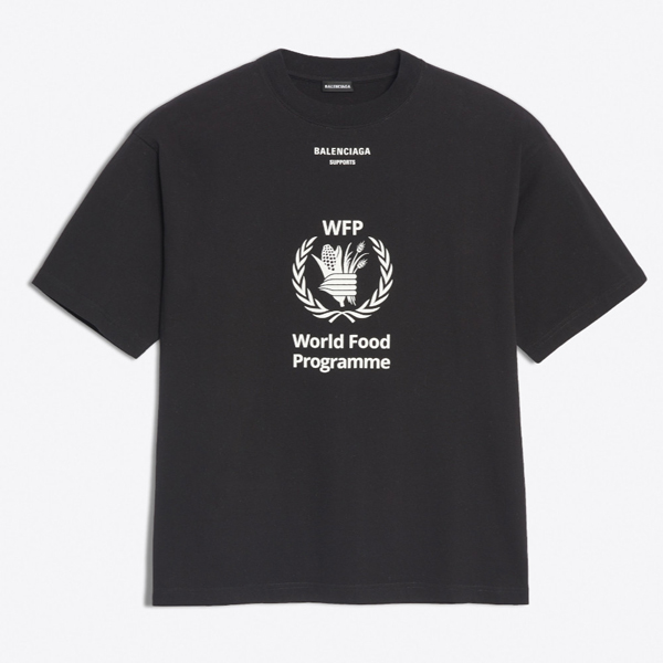 ●バレンシアガコピー バレンシアガ●2019SS●WORLD FOOD PROGRAMME Tシャツ