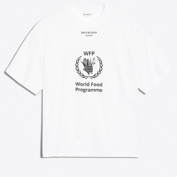 2019新作限定人気 バレンシアガコピー バレンシアガ WORLD FOOD PROGRAMME Tシャツ