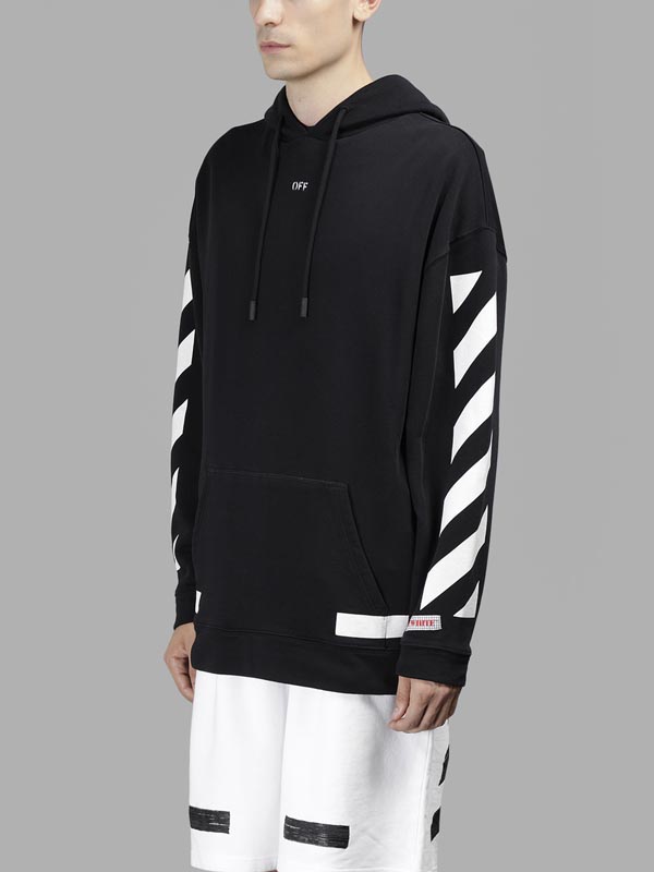 オフ ホワイト 東京 偽物 パーカー 激安 OFF WHITE 17FW ARROW OVER HOODIE 芸能人