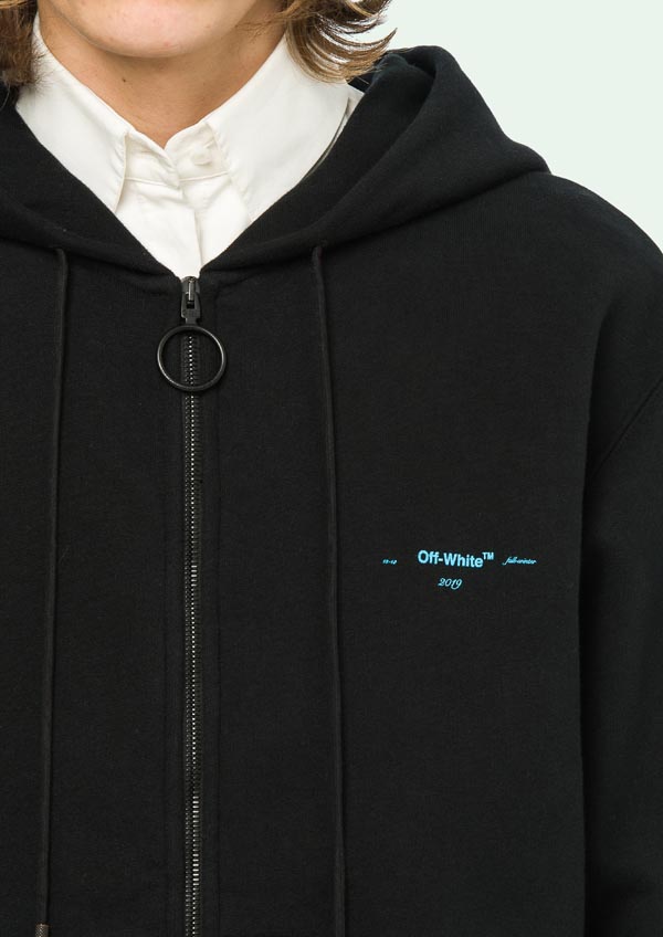 オフ ホワイト レプリカ パーカー 激安通販 OFF WHITE BLACK GRADIENT ZIPPED HOODIE