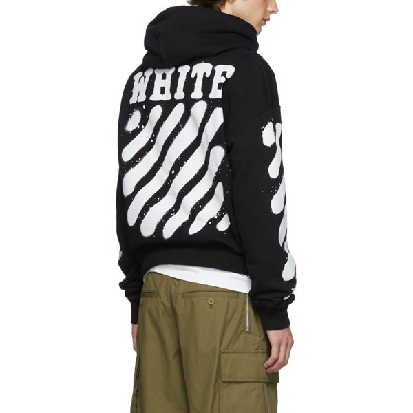 オフ ホワイト パーカー 偽物 OFF WHITE★19AW★Incomplete Spray paintフーディ