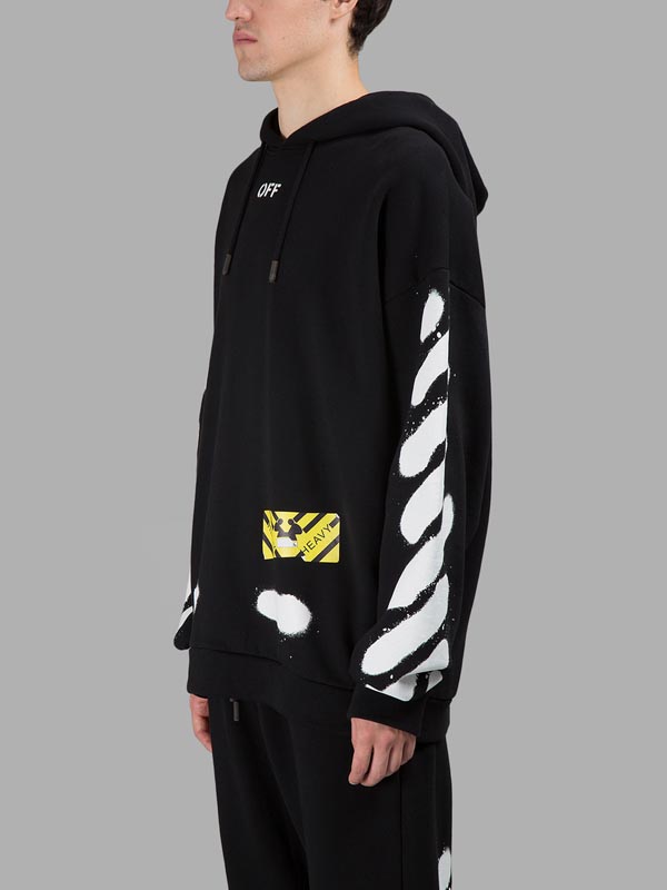 オフ ホワイト レプリカ パーカー 通販 OFF WHITE SPRAY DIAGONALS HOODIE PARKA 商品名 - OFF WHITE BLACK SPRAYED DIAGONALS HOODIE PARKA 商品番号 - OMBB009S171920131001