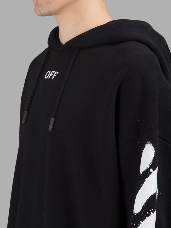 オフ ホワイト レプリカ パーカー 通販 OFF WHITE SPRAY DIAGONALS HOODIE PARKA 商品名 - OFF WHITE BLACK SPRAYED DIAGONALS HOODIE PARKA 商品番号 - OMBB009S171920131001