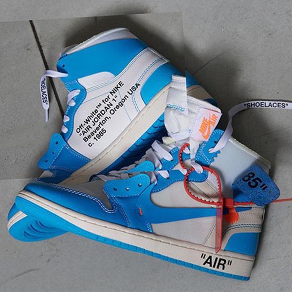 2024新作大人気 ナイキ ジョーダン オフホワイト ナイキ スーパーコピー コラボスニーカーJordan 1 Retro High Off-White University Blue