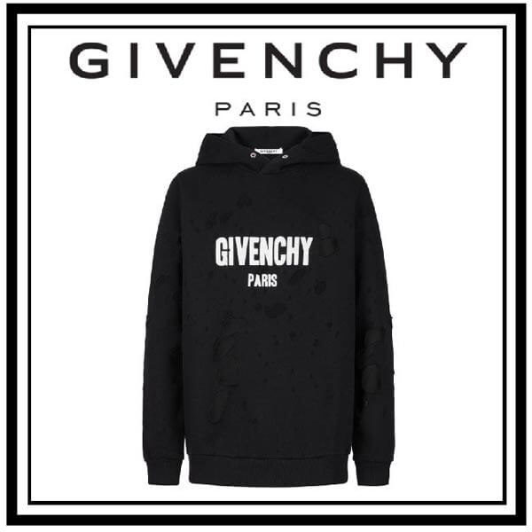 2020大人気【ジバンシィ偽物 パーカー】GIVENCHY PARIS デストロイド フーディ