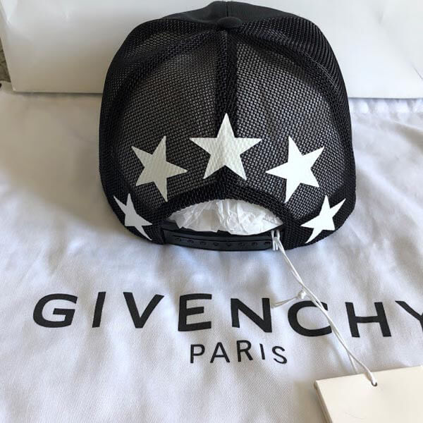 2020最新/限定 ジバンシィコピー GIVENCHY Flat Flat-Bill Star Hat / Cap / Black Cap キャップ ハット ジバンシー 星柄 スター