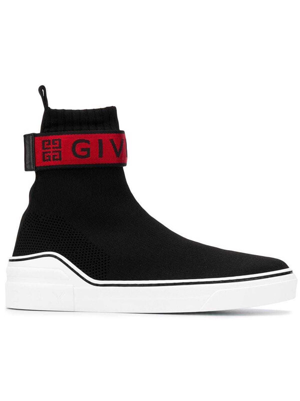 2020最新/限定 ジバンシィコピー スニーカーGIVENCHY 4G WEBBING KNITTED MID SNEAKERS