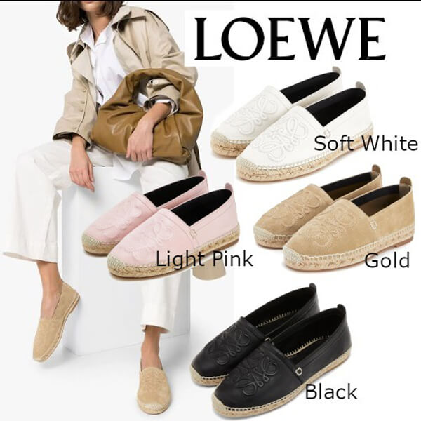 【ロエベ】ロエベ シューズ 偽物☆anagram espadrille アナグラムエスパドリーユ 453.10.346