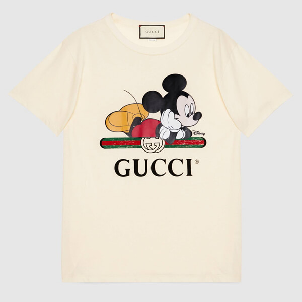 限定コラボ グッチ×Disney★2020SS★グッチ Tシャツ 偽物 ミッキーマウス★2色 492347 XJB7W 9756