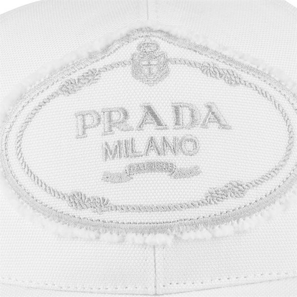 プラダ キャップ コピー PRADA Embroidered cotton-canvas baseball cap