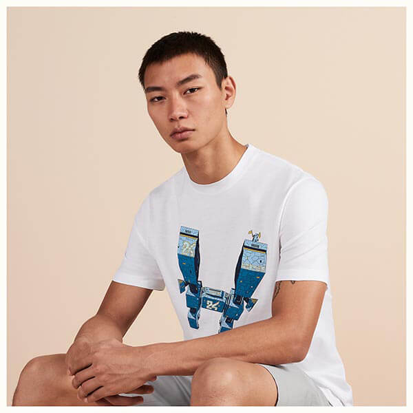 ★エルメス★エルメス Tシャツ メンズ コピー 大人気★オデッセイ クルーネックコットン長袖Tシャツ