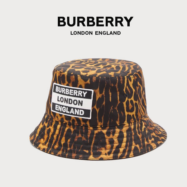 BURBERRY バーバリー キャップ コピー レオパード バケットハット