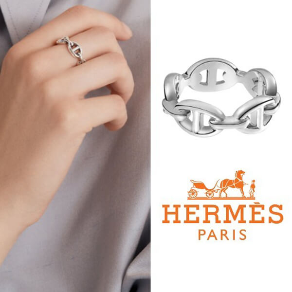 ☆エルメス☆エルメスChaine d'Ancre Enchainee ring H109507B 00047