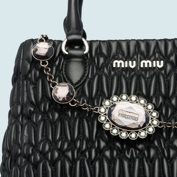 ◇Miu Miu◇ ミュウミュウ ハンドバッグ コピー クリスタル レザー バッグ