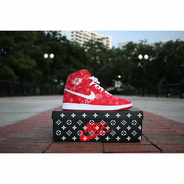 ルイヴィトン ナイキ シュプリーム スニーカー コピー【ナイキ】Red Ribbon Recon x シュプリーム x LV x Air Jordan 1