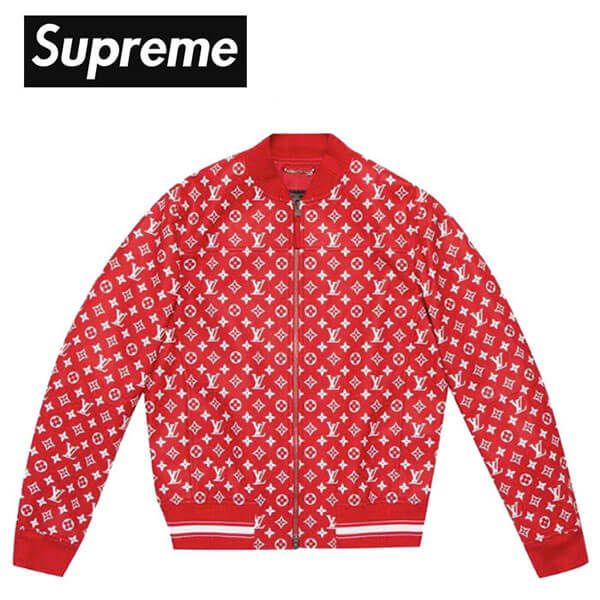 ルイヴィトン シュプリーム ジャケット コピー supreme 偽物 × ルイヴィトン LEATHER ジャケット