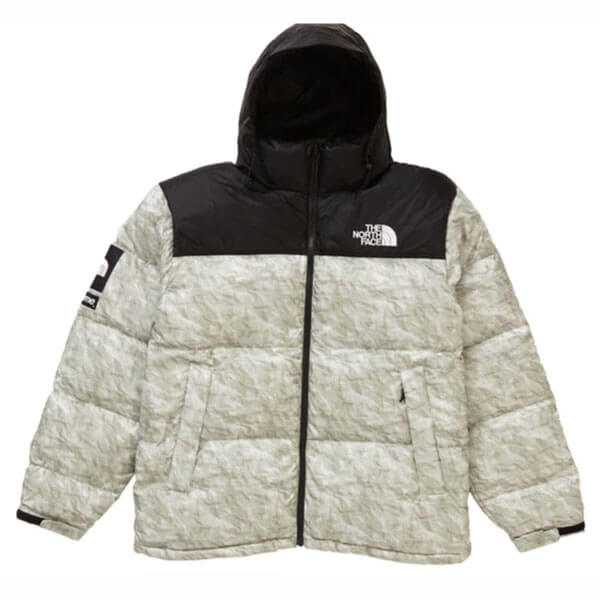 シュプリーム 偽物 シュプリーム The North Face Paper Print Nuptse Jacket