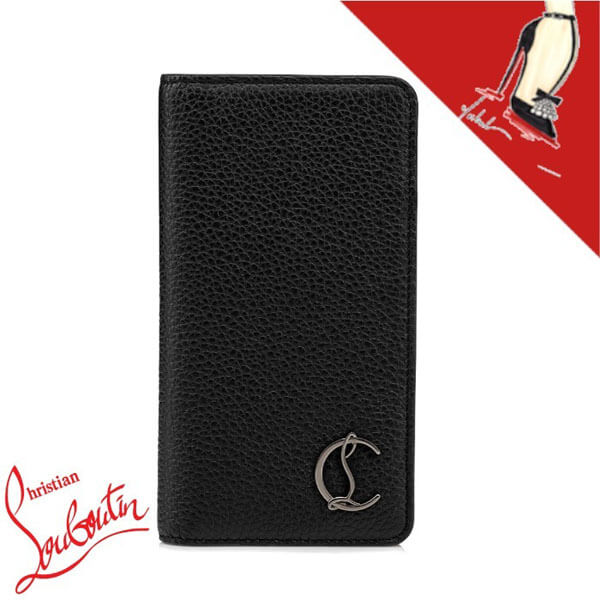 【クリスチャン ルブタン 手帳型iphoneケース コピー Christian Louboutin】Loubiflap Case Iphone カーフスキン 3195077B078