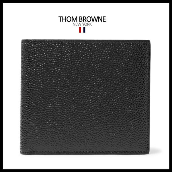 トムブラウン 財布 コピー【THOM BROWNE】ペプルレザー ビルフォールドウォレット