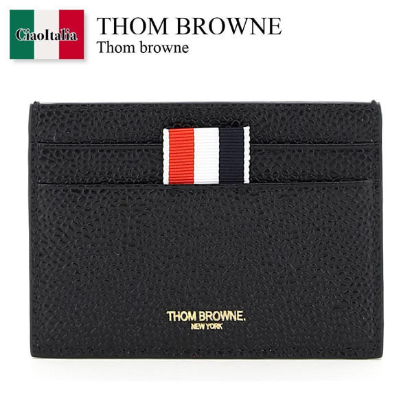 トムブラウン カードケース コピー【THOM BROWNE】FW20 レザーカードホルダー 190048_MAW031L_00198001