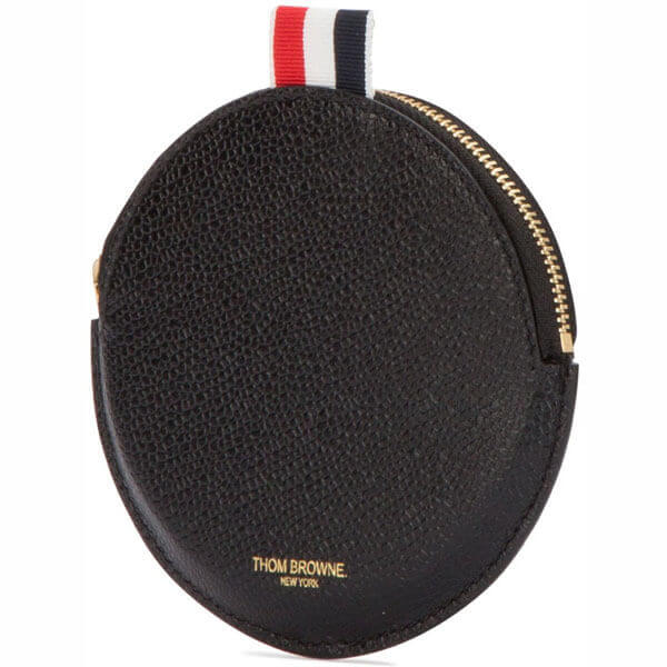 トムブラウン コインケース コピー 小銭入れ THOM BROWNE☆BLACK LEATHER COIN CASE FAW070A00198 001