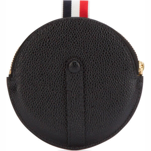 トムブラウン コインケース コピー 小銭入れ THOM BROWNE☆BLACK LEATHER COIN CASE FAW070A00198 001