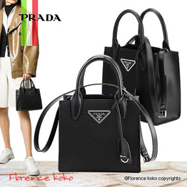 プラダ 偽物 バッグ PRADA☆Nylon+カーフ 2Wayバッグ 1BA298 2DLN