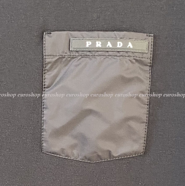 プラダ Tシャツ コピー PRADA 着心地◎ストレッチコットン素材 ポケット付半袖Tシャツ