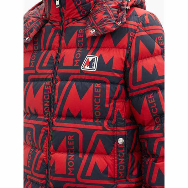 モンクレール 偽物 MONCLER Frioland ロゴ ダウンジャケット レッド