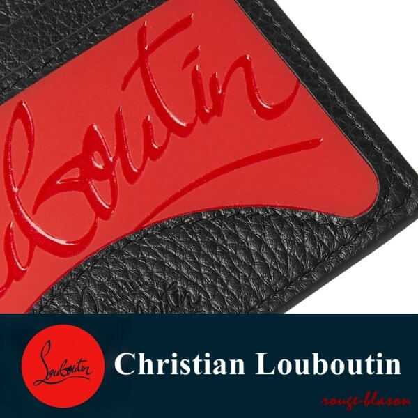 クリスチャン ルブタン カードケース コピー CHRISTIAN LOUBOUTIN Logo-Print Leather