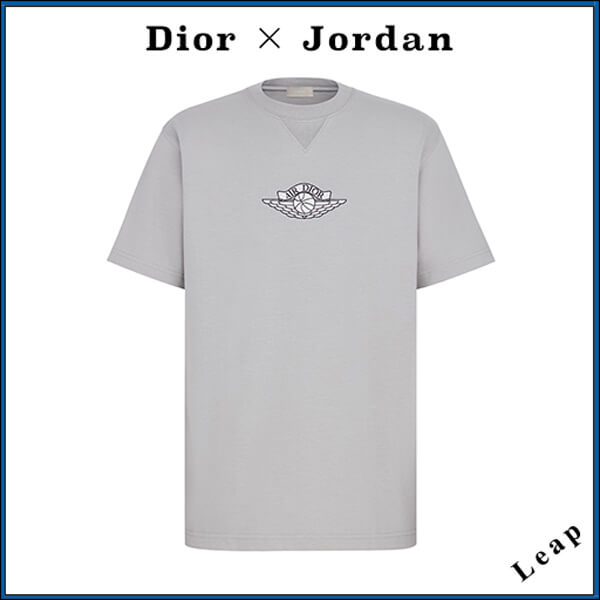 ディオール ナイキ Tシャツ 偽物【ディオール×Jordan】超激レア Air ディオール Wings T-Shirt "Grey"