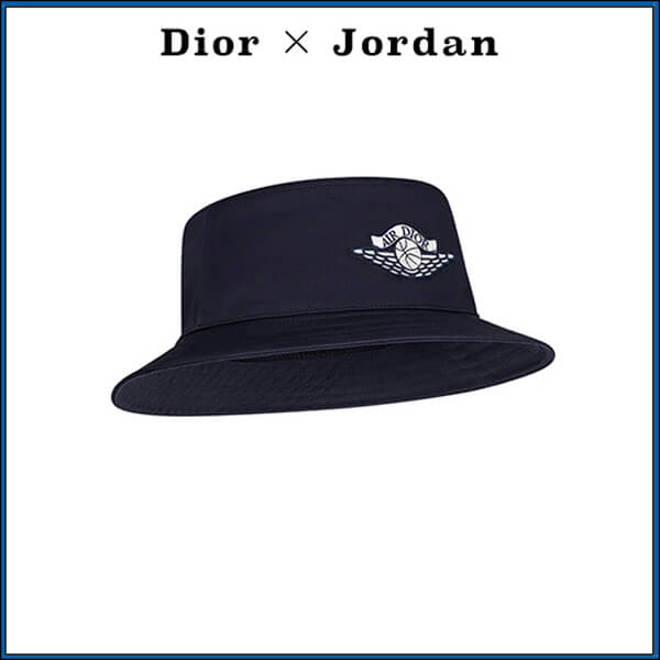 ディオール ナイキ キャップ 偽物【ディオール×Jordan】超激レア Air ディオール Wings Bucket Hat Navy