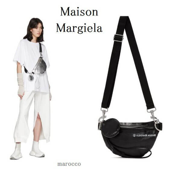 メゾンマルジェラ バッグ 偽物★Maison Margiela★フェイクパテント・バム ショルダーバッグ