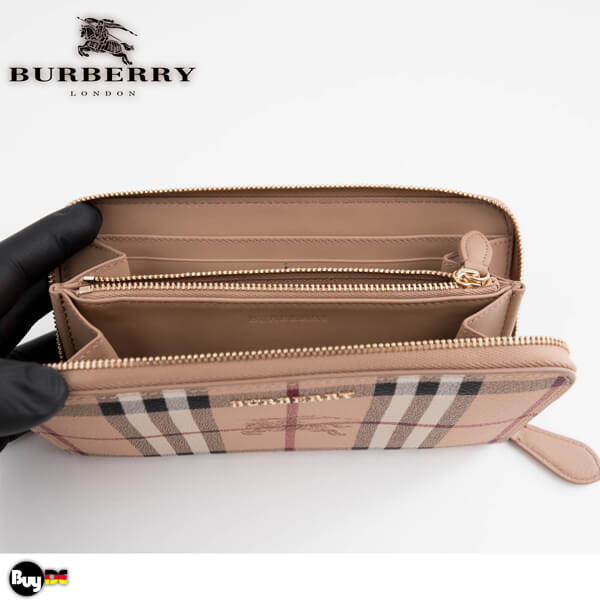 バーバリー 財布 偽物★Burberry アウトレット★ チェック柄ラウンドジップ