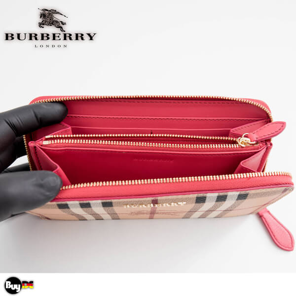 バーバリー 財布 偽物★Burberry アウトレット★ チェック柄ラウンドジップ