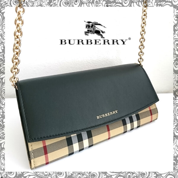 バーバリー 財布 コピー BURBERRY チェック柄が素敵なショルダーウォレット