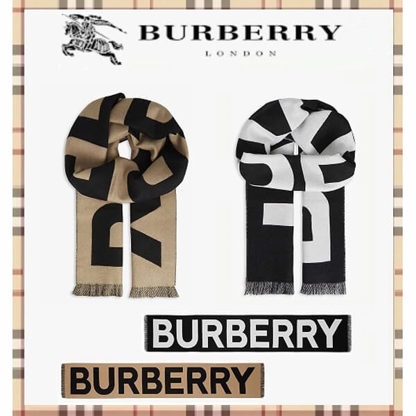 バーバリー マフラー コピー BURBERRY チェック&ロゴ カシミアマフラー