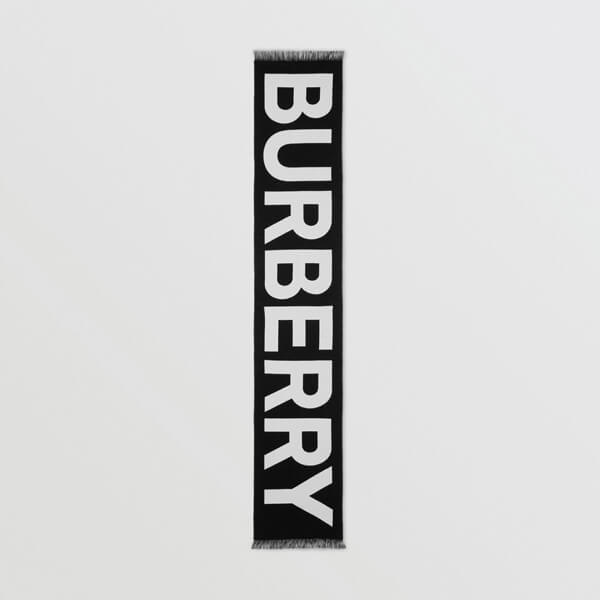 バーバリー マフラー コピー BURBERRY チェック&ロゴ カシミアマフラー