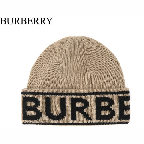 バーバリー ハット コピー BURBERRY カプチーノカシミヤビーニーハット