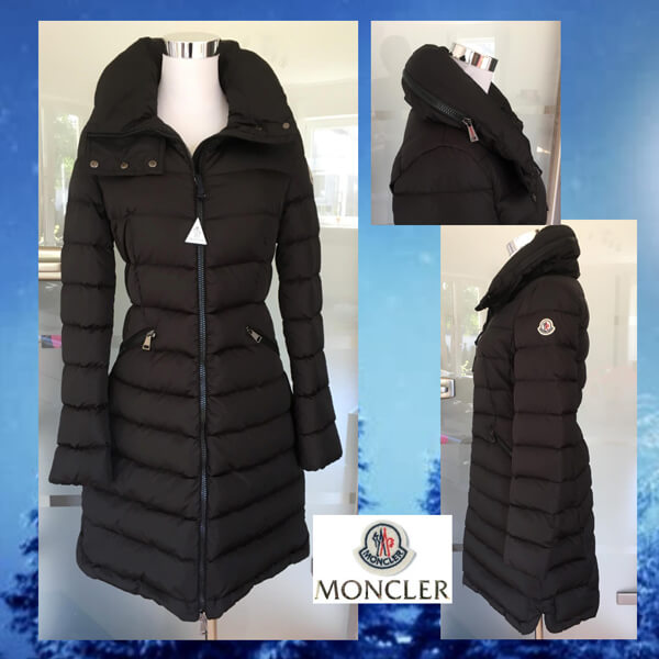 モンクレール 偽物☆MONCLER☆ 大人気ロングダウンコート・FLAMMETTE♪ ブラック