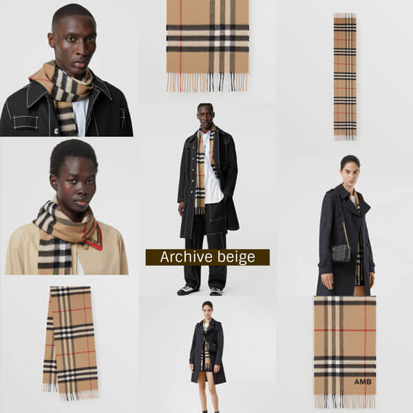 バーバリー マフラー 偽物【Burberry】マフラー チェック 16色展開 カシミヤ フリンジ