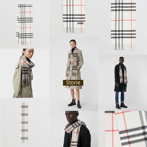 バーバリー マフラー 偽物【Burberry】マフラー チェック 16色展開 カシミヤ フリンジ