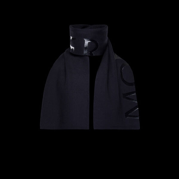 モンクレール 偽物 20/21AW新作【MONCLER】ハーフシャインレタリングロゴマフラー