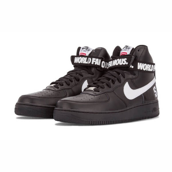 【ナイキ】シュプリーム x ナイキ スニーカー コピー 激レア シュプリーム Air Force 1 High "World Famous Black"