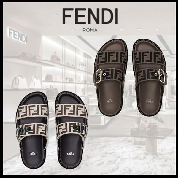 フェンディ サンダル コピー フェンディ SLIDE Slide in pelle bianca 8X6749A5JXF172B