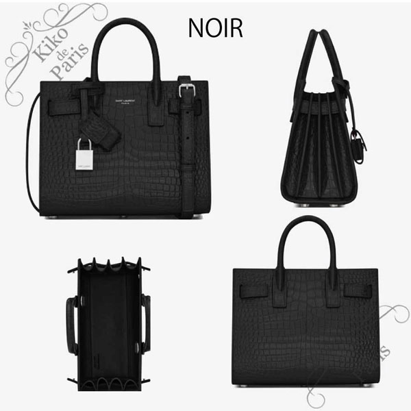 サンローラン バック コピー♪サンローラン♪ クロコ SAC DE JOUR NANO ハンドバック 392035DND1N9207