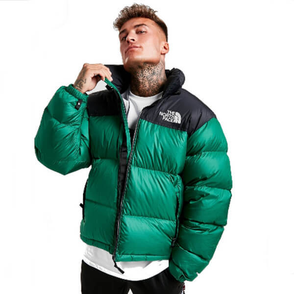 ノースフェイス ダウン コピー【The North Face】Nuptse 1996ダウンジャケットエバーグリーン ケア＆マテリアル